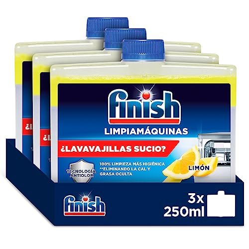 Ahora mas barato el formato ahorro de Finish Limpiamáquinas limón, con 3 unidades