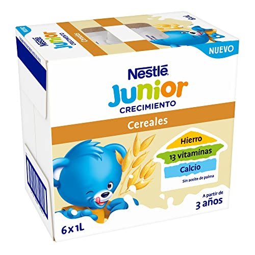 Ahórrate el ir al supermercado con envío Prime, en el paquete de leche con cereales Nestle Junior Crecimiento 6 x 1L
