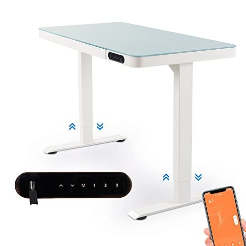 Brutal precio loco en esta mesa escritorio con elevación motorizada y control táctil o desde una App
