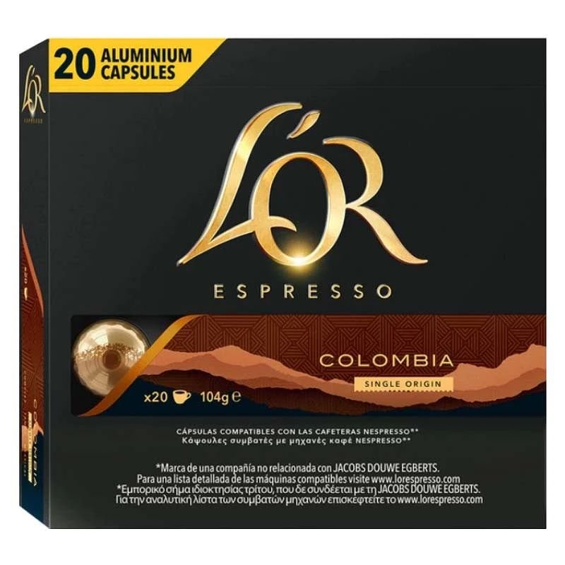 Chollazo para el paquete de 20 cápsulas de aluminio de L’Or Colombia