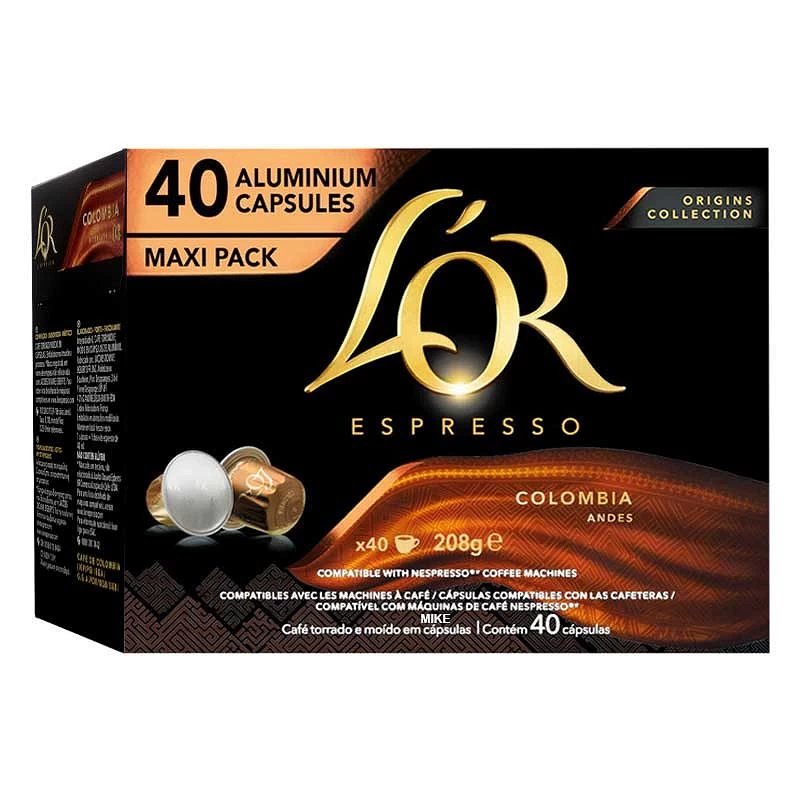 Chollo de precio para el maxi pack de 40 cápsulas de aluminio L’or Colombia