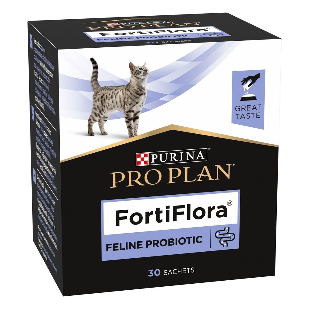 Cuida la digestión de tu gato con los sobres Fortiflora de Purina Pro Plan