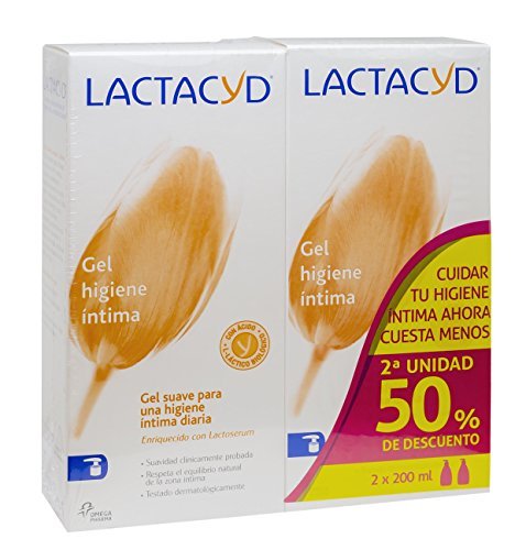Descuento Flash para el pack duplo de Lactacyd gel de higiene íntima, para un pH equilibrado