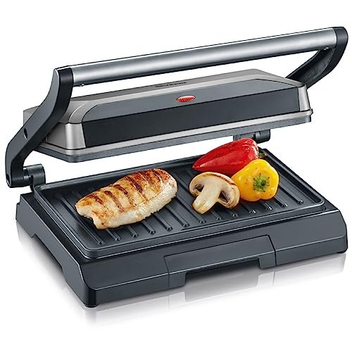 Descuento automático al tramitar, esta parrilla grill Severin con 800W con placas antiadherentes