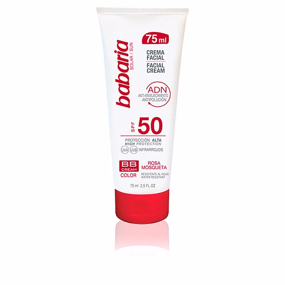 Mínimo en la crema solar de Babaria con SPF50 y rosa mosqueta