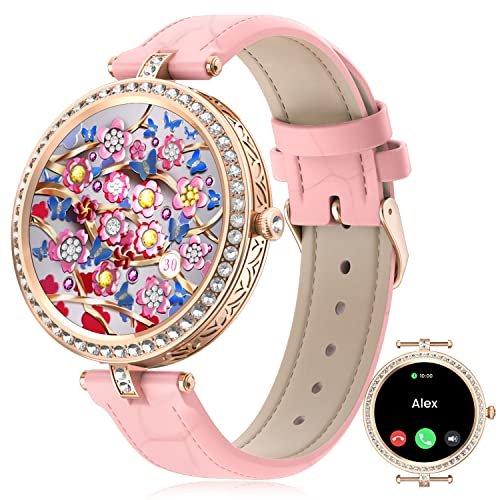 Oferta con cupón para el smartwatch de color rosa , con pantalla a color HD y seguimiento de deportes