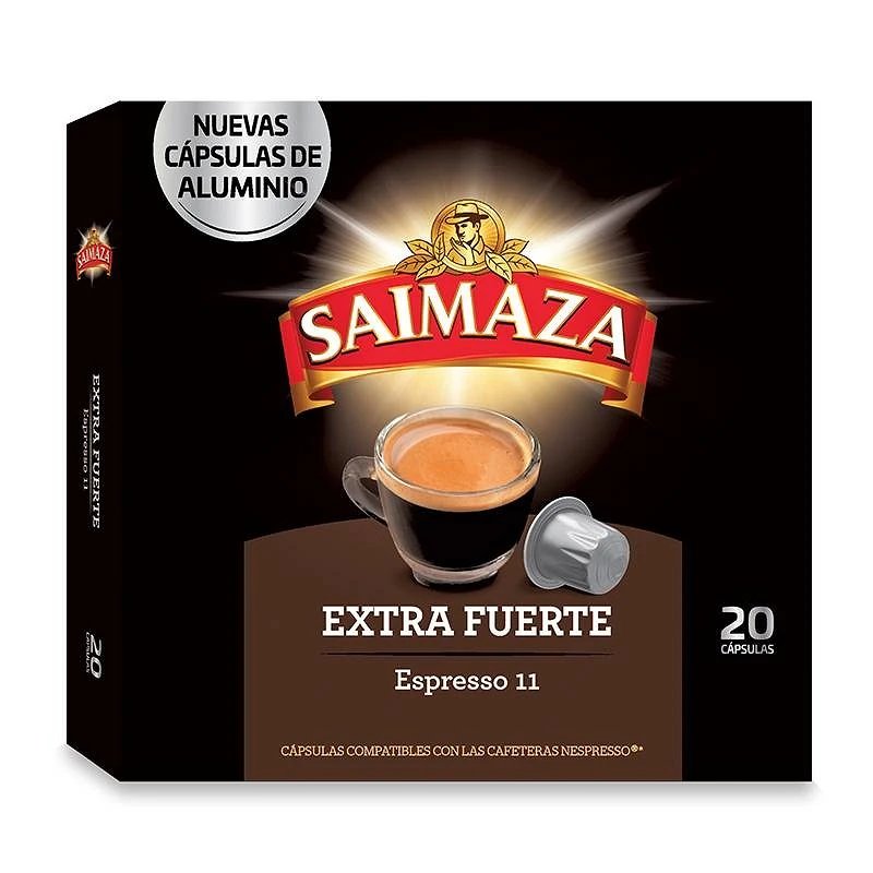 Oferta para el paquete de 20 cápsulas de aluminio Saimaza Extra Fuerte
