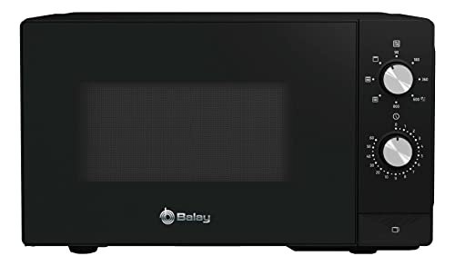 Oferta total para el microondas de Balay en color negro, con tecnología Aqualisis y función Grill con una capacidad de 20L