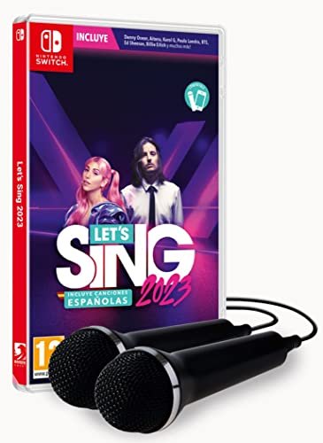 ¡Ahorra en grande con Let’s Sing 2023 + 2 micrófonos para Nintendo Switch!