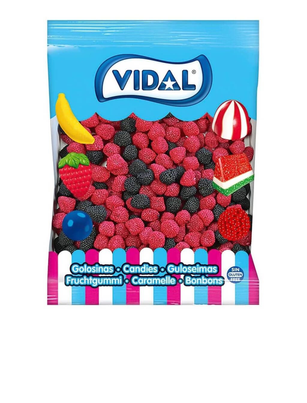 Precio mini para este dulce paquete de 1Kg de gominolas Vidal moras de zarza