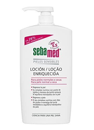 Precio mínimo en esta crema hidratante corporal, especial para pieles muy secas y sensibles de Sebamed 1L