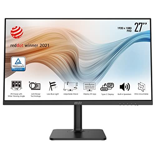 Super Chollazo por tiempo limitado ,en este monitor MSI Modern de 27“ FHD con Panel IPS 75Hz