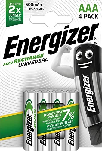 Super precio en estas pilar recargables Energizer en pack de 4 AAA