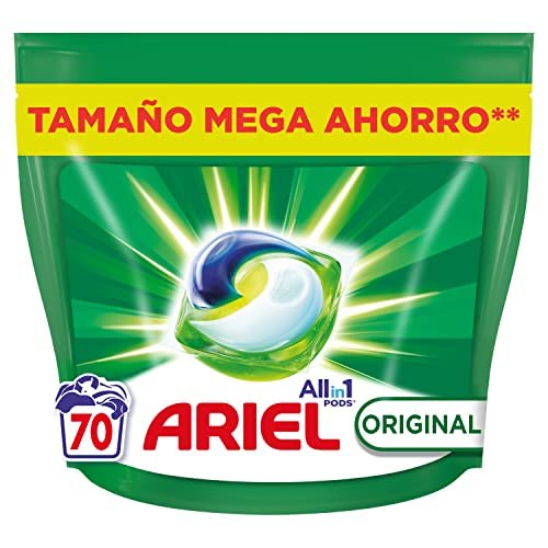 Super precio especial para el formato de 70 lavados Ariel todo el uno en cápsulas