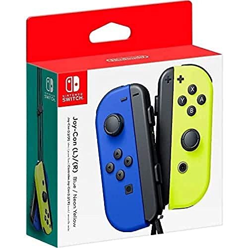 Super precio total para los mandos Joy Con de Nintendo Switch en color azul y amarillo neón