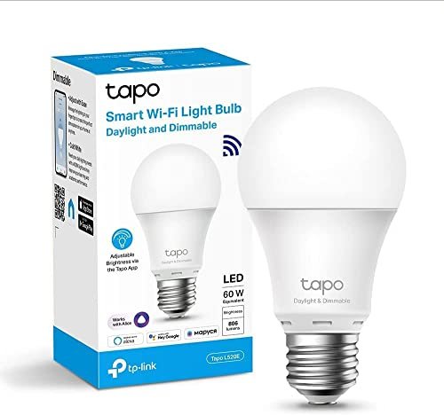 Vuelve a stock la bombilla super ventas, TP Link Tapo Wifi E27, compatible con asistentes de voz