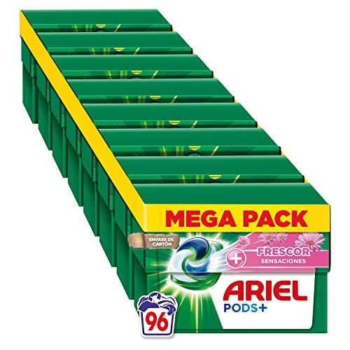 ¡Limpieza impecable con el maxi pack de 96 cápsulas de Ariel Sensaciones Pods+!