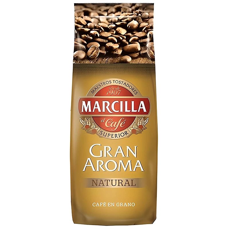 ¡Aprovecha el mejor precio y disfruta del exquisito café en grano Marcilla Gran Aroma Natural de 1kg!