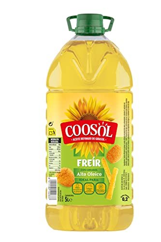 Aprovecha esta oferta única: Garrafa de 5L de Aceite de Girasol Coosol, ideal para freír al mejor precio