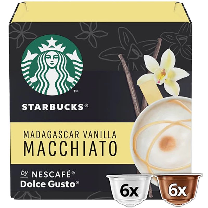 ¡Aprovecha esta oferta limitada! 50% de descuento en el pack de 12 cápsulas de Latte Vainilla Madagascar Starbucks para cafeteras Dolce Gusto