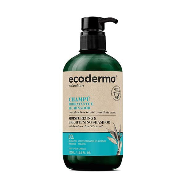 Descuento del 64% en Champú Hidratante e Iluminador de Ecoderma: ¡Cabello radiante con extracto de bambú y aceite de arroz!