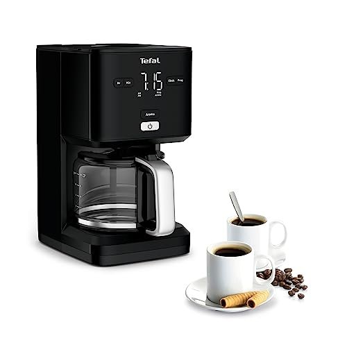 ¡Ahorra tiempo y disfruta del mejor café con la increíble cafetera Tefal de 1,25L con función aroma y programable hasta 24h!