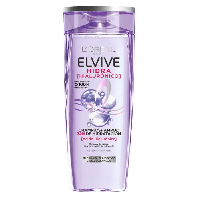 ¡Consigue un cabello radiante con el poderoso champú Elvive Hidra Hialurónico!