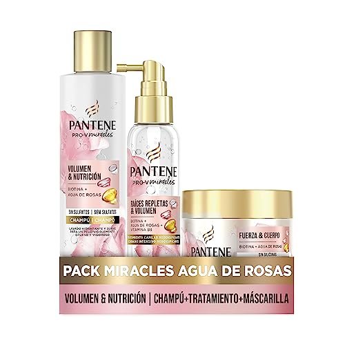 ¡25% de descuento en el pack Pantene Miracles Agua de rosas: cabello radiante y saludable garantizado!