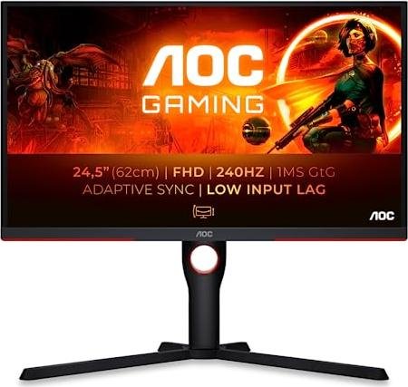 ¡Aprovecha esta oferta limitada! Monitor AOC Gaming de 25“ FHD 240Hz con FreeSync Premium a precio increíble