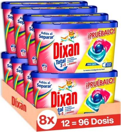 Ahorra tiempo y dinero con el descuento exclusivo en maxi formato 96 cápsulas de detergente Dixan ¡Sin complicaciones al separar!