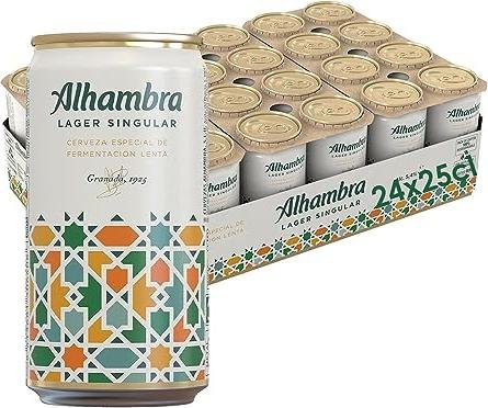 ¡Ahorra y disfruta al máximo con el pack de 24 latas de cerveza Alhambra con envío Prime gratis!