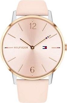 ¡Ahorra ahora en este elegante reloj Tommy Hilfiger con correa de piel!