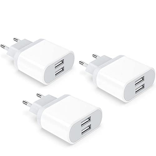 ¡Aprovecha el descuento extra con cupón en este pack de 3 cargadores con doble puerto USB y carga tus dispositivos al máximo!