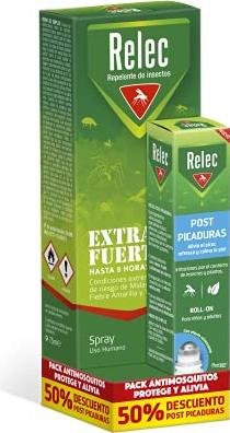 ¡Protección total contra los mosquitos! Descuento imperdible en el Spray Relex Extra Fuerte + Relec Post Picaduras. ¡No dejes que los mosquitos arruinen tu verano!