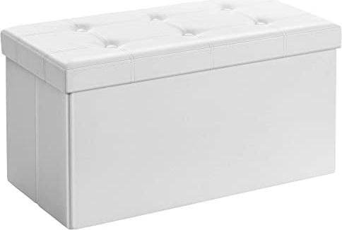 Organiza y ahorra espacio con este práctico puff de almacenaje de 80L con tapa acolchada.