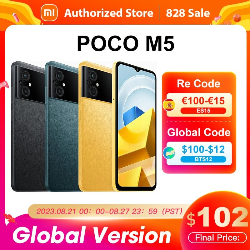 ¡Aprovecha esta oferta exclusiva online para el Poco M5 de 128GB! ¡Captura momentos asombrosos con su cámara triple de 50mp y disfruta de un rendimiento increíble con sus 6GB de RAM!