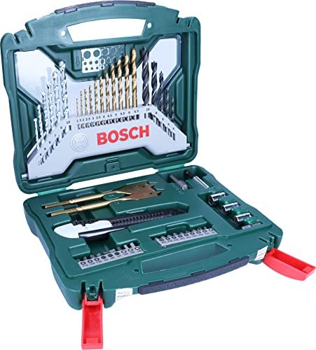 ¡Aprovecha la oferta única en el maletín Bosch XLine con 50 brocas y puntas para atornillar, ideal para madera, mampostería y metal!