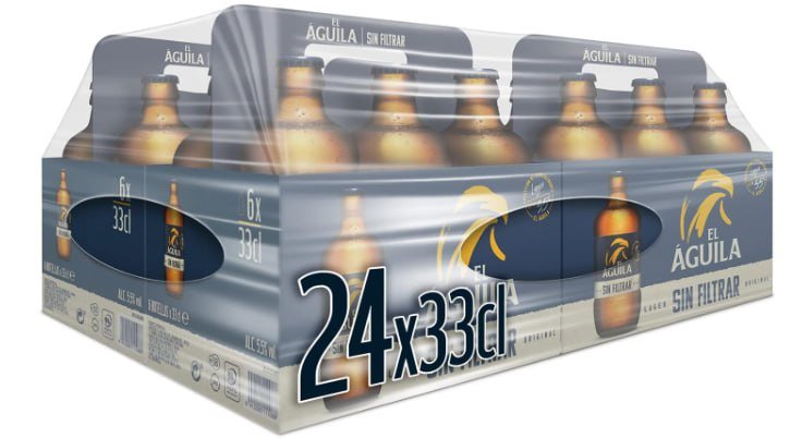 ¡Aprovecha la oportunidad! Pack de 24 botellines de cerveza El Águila Sin Filtrar con envío Prime GRATIS