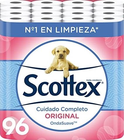¡Ahorra dinero y mantén la higiene con el mega paquete de 96 rollos de papel higiénico Scottex Original!
