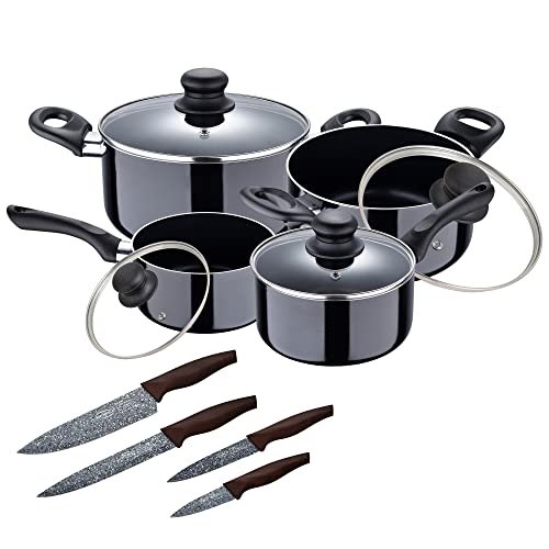 ¡Ahorra tiempo y dinero con nuestra exclusiva promoción en el juego de batería de cocina y set de cuchillos de acero inoxidable de alta calidad!