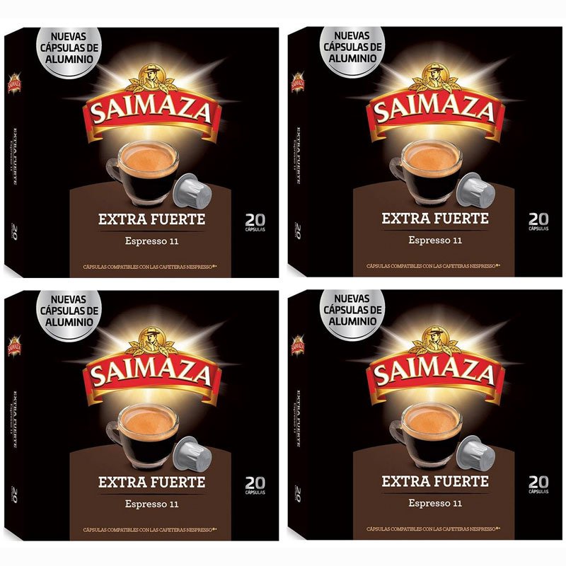 ¡Disfruta del café más potente con nuestro maxi pack de 80 cápsulas de aluminio Saimaza para Nespresso!
