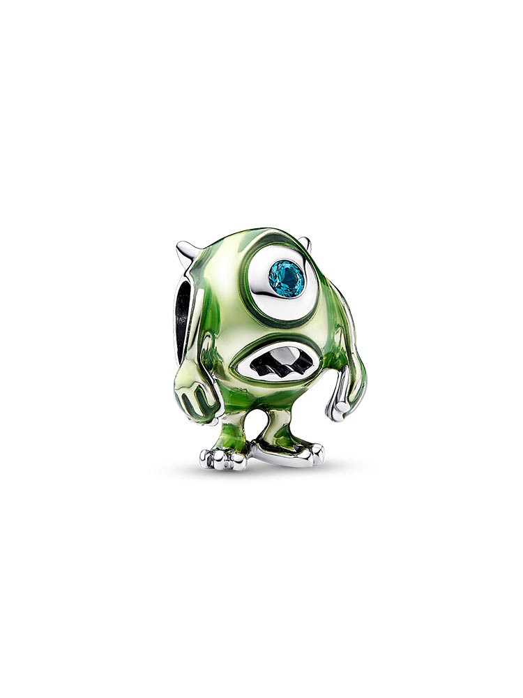 ¡Ahora con descuento! Charm de plata de ley 925 del adorable Mike Wazowski