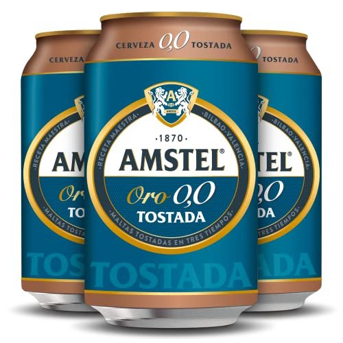¡Ahorra un 50% en el pack de 24 latas de cerveza Amstel Oro 0,0 tostada!