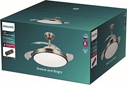 ¡Descuento exclusivo! Renueva tu hogar con el ventilador de techo Philips con LED y aspas plegables.