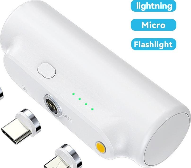 Libérate de los cables y carga tus dispositivos con estilo con este powerbank magnético de 5000mAh