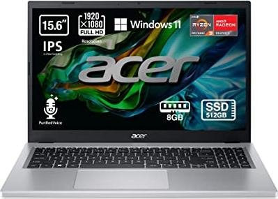 ¡Aprovecha esta oferta única para llevarte el potente portátil Acer Aspire 3 con AMD Ryzen 3, Windows 11 Home y 8GB de RAM a un precio inigualable!