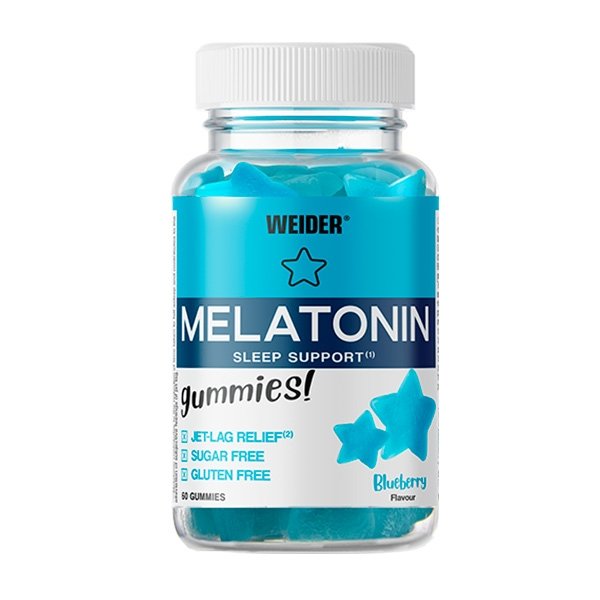 ¡Aprovecha el precio mínimo en los deliciosos gummies de Melatonina de Weider con sabor arándano!
