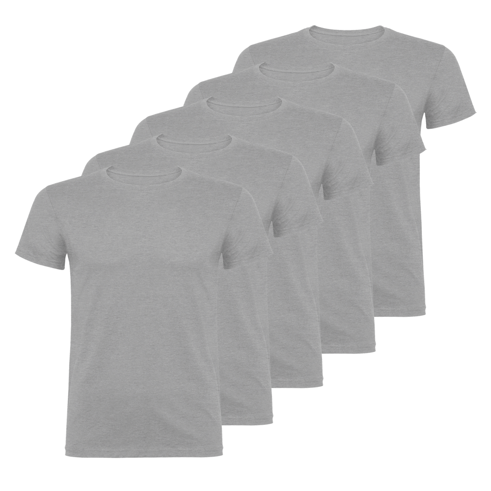 ¡Aprovecha esta oferta única! Pack de 5 camisetas básicas de algodón para hombre al precio más bajo. ¡No te lo pierdas!