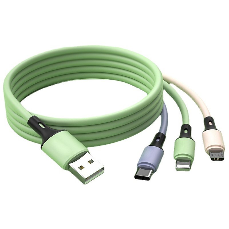 ¡Ahorra al máximo con este cable de carga rápida 3 en 1 de silicona!