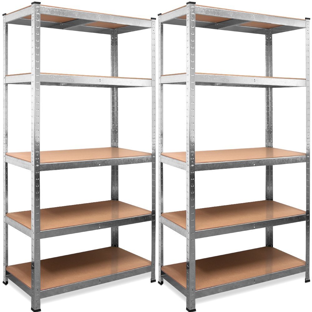 ¡Aprovecha la oferta flash de hoy y adquiere un Set de 2 Estanterías Metálicas Galvanizadas!